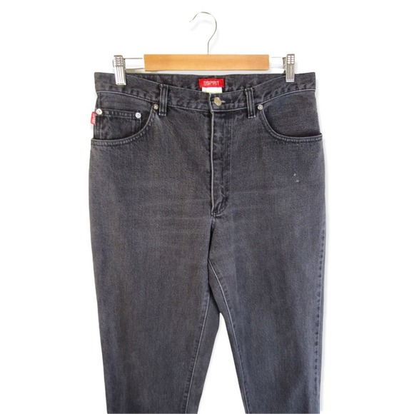 Esprit Vintage Mom Jeans Size 13/14 Size 12 Fit Washed Black High Rise Relaxed - Picture 3 of 10